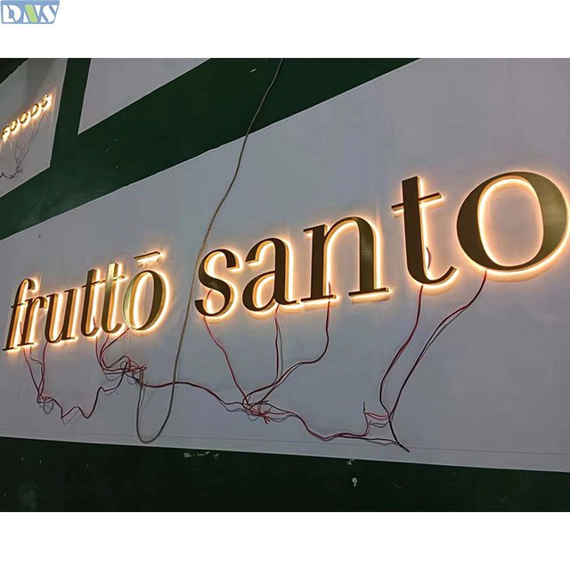 3d Letter Channel Christmas Rose Gold Sign Metal Letters Backlit Letters