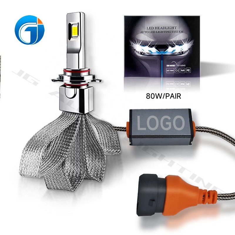 JG Powerful 10C Led Copper Strip Series Fanless Led H4 H11 Car Bulb CSP Chip 100W 10000lm Cooper Belt Fanless Led Headlight