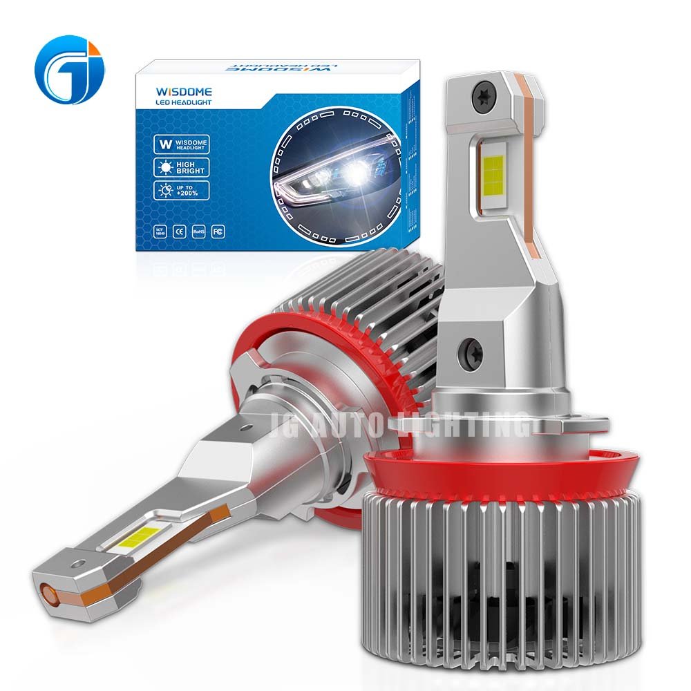 JG WS45 Powerful With Smallest Size Mini Body H7 H11 H4 H1 LED Headlights 100W 26000lm Led Bulb Projector Lens 6000k Canbus