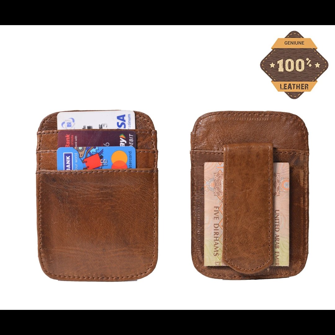 High Quality Genuine Leather Slim Wallet Zipper Business Trading Card Document Holder Men's Women's Credit Card Holder Wholesale