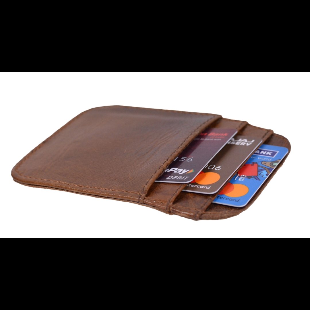 High Quality Genuine Leather Slim Wallet Zipper Business Trading Card Document Holder Men's Women's Credit Card Holder Wholesale