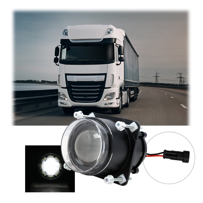 Emark ECE Certification 3.5 Inch Led Headlight 18W Low Beam Front Position Light Compatible with Bus Truck