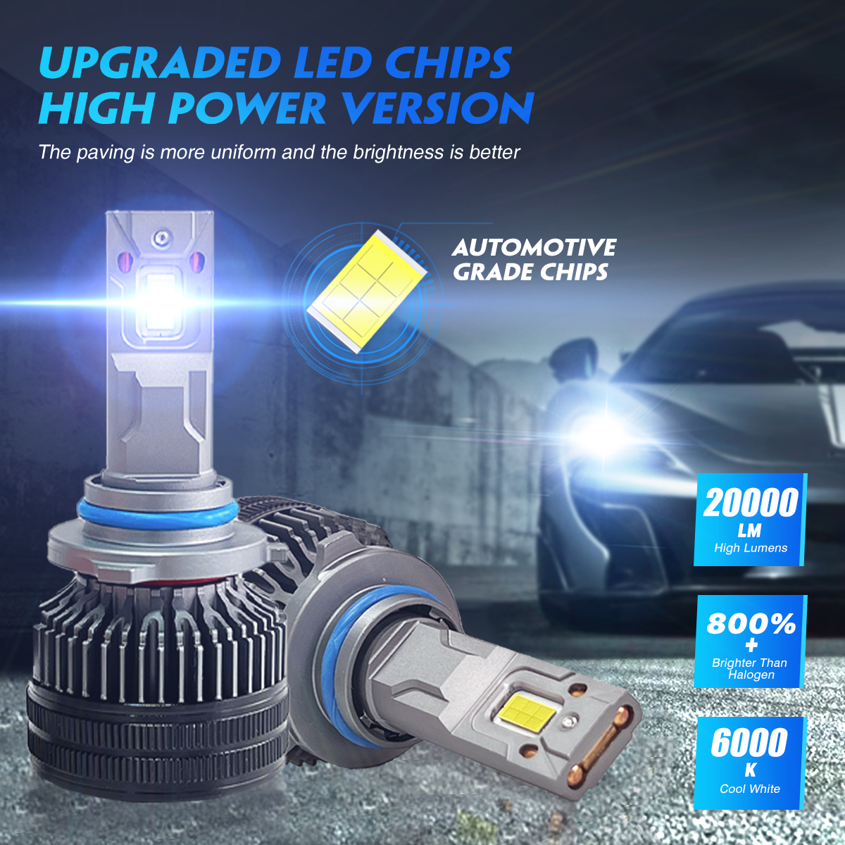 Auto Light Bulb T8 200W 50000LM H1 H3 H6 Para Luz Carros Focos Led H15 9005 9006 Automotive H11 H7 H4 Led Headlight