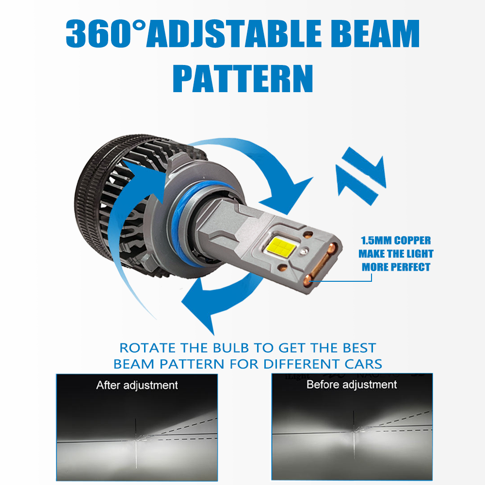 Auto Light Bulb T8 200W 50000LM H1 H3 H6 Para Luz Carros Focos Led H15 9005 9006 Automotive H11 H7 H4 Led Headlight