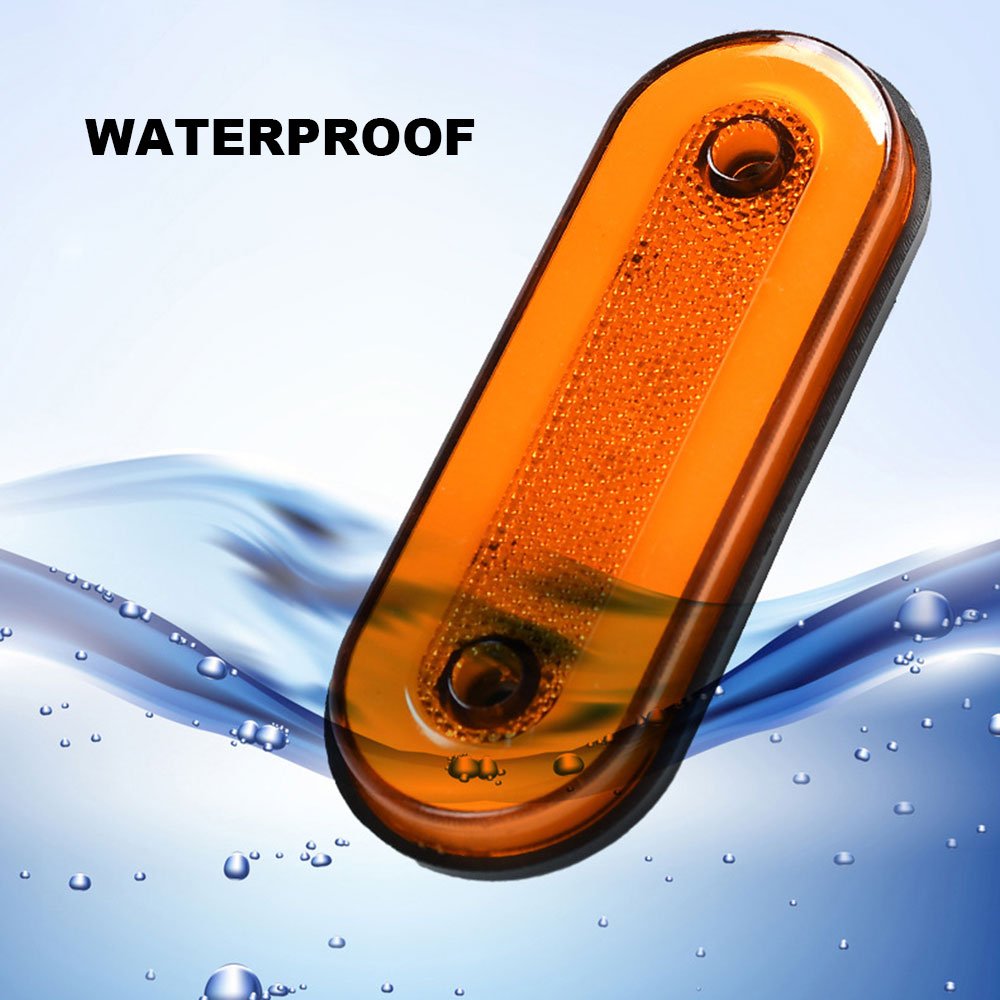 Trailer Side Marker Lights Reflector 12V 24V LED Truck Clearance Lights Bus Van Camper Side Position Light Amber Red White