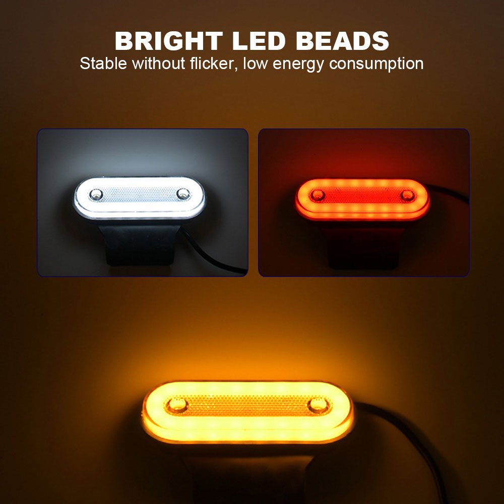 Trailer Side Marker Lights Reflector 12V 24V LED Truck Clearance Lights Bus Van Camper Side Position Light Amber Red White