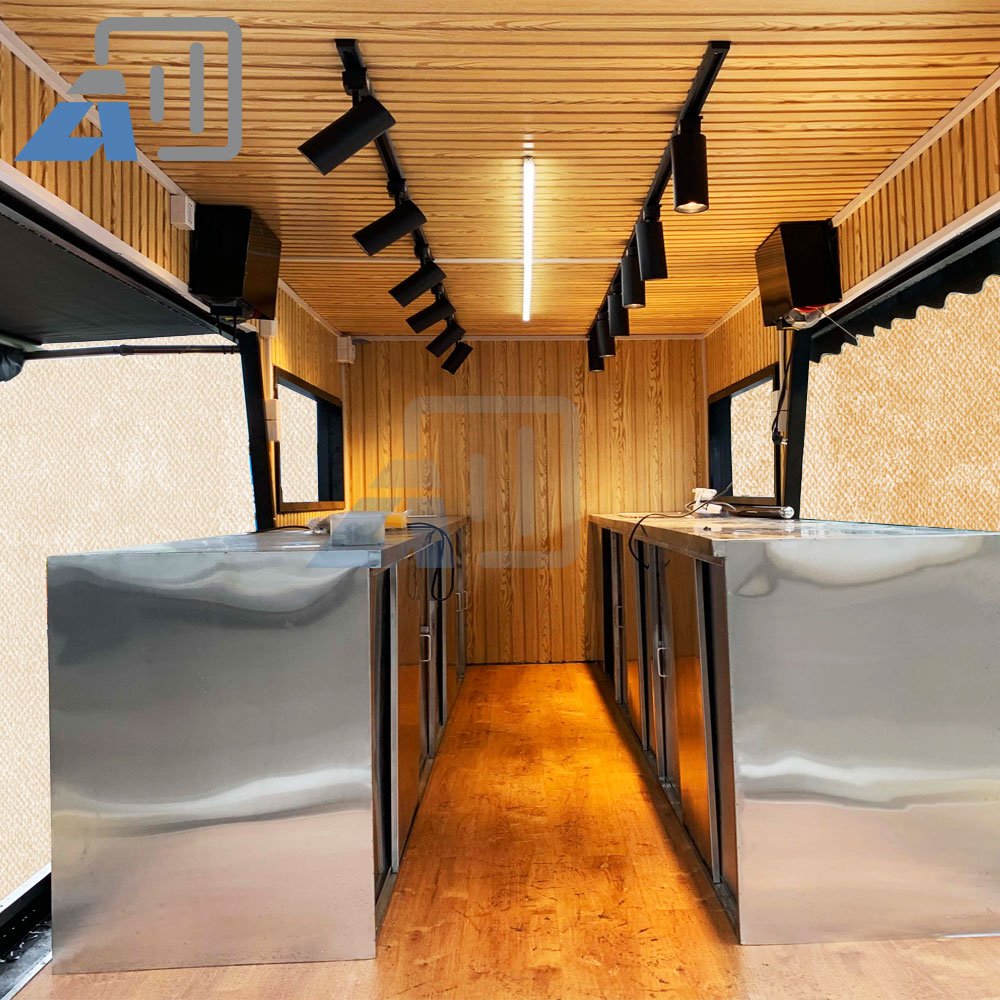 Customized Big Food Trailer Truck Double Decker Food Bus with Full Commercial Kitchen and Upstairs Patio