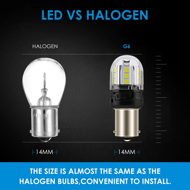 High Power 6W 900LM Car LED Light Bulbs 3030*21SMD AC 12-55V Super Bright Turn Signal/Tail/Backup/Brake Light Auto Lighting