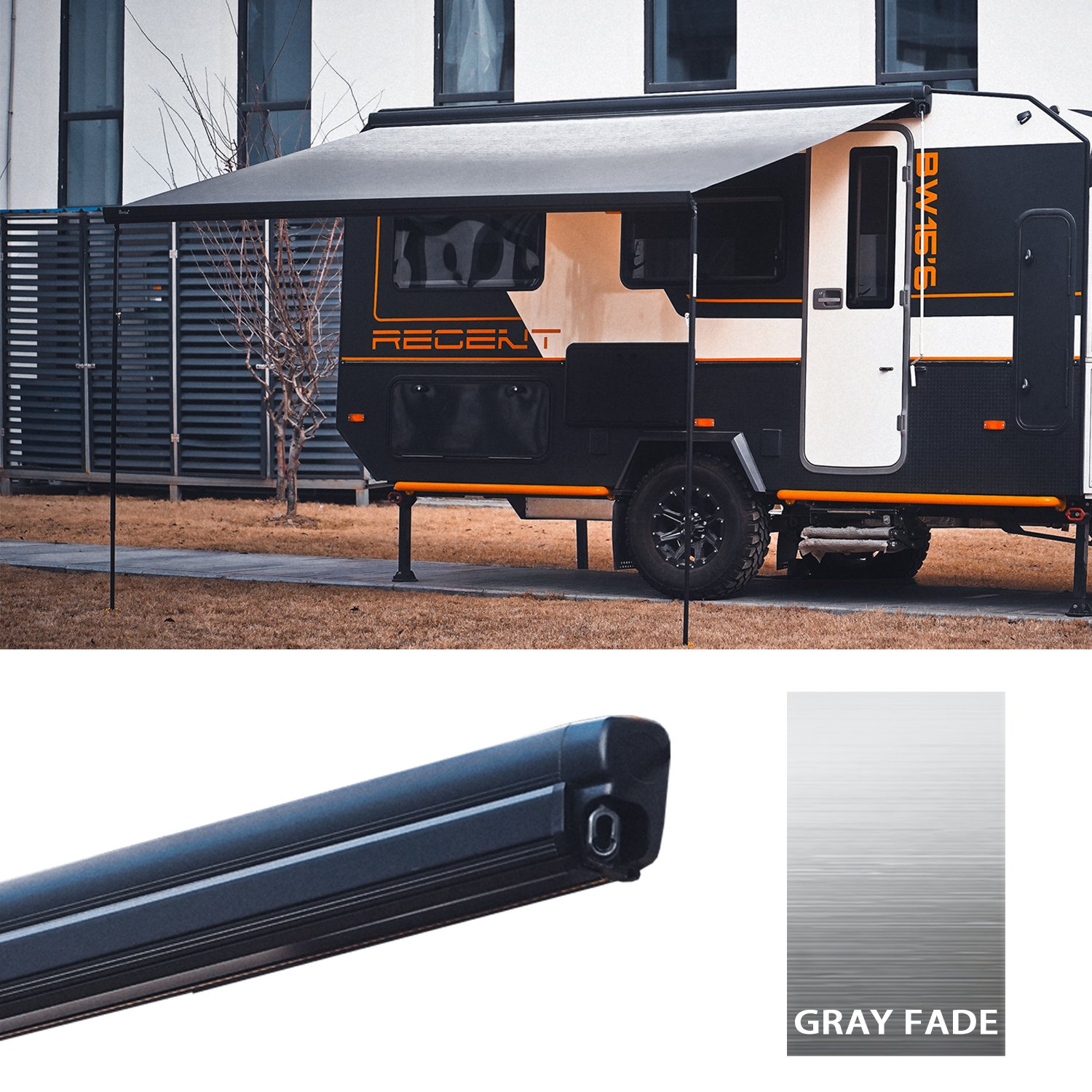 Awnlux W5500 Electric Motorhome Awning Retractable RV Cassette Box Camper Van Accessory Exterior RV Exterior Accessories
