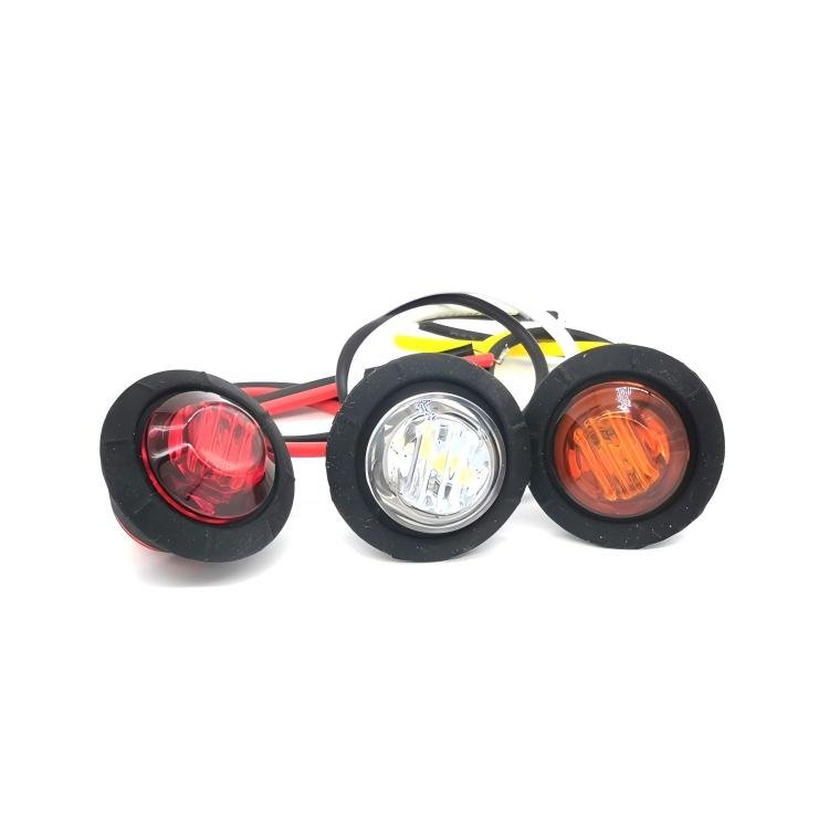 12V/24V 3SMD 3/4" Round Car Caravan Truck Trailer Side Marker Lights LED Van Bus Clearance Light DRL for Truck Parts