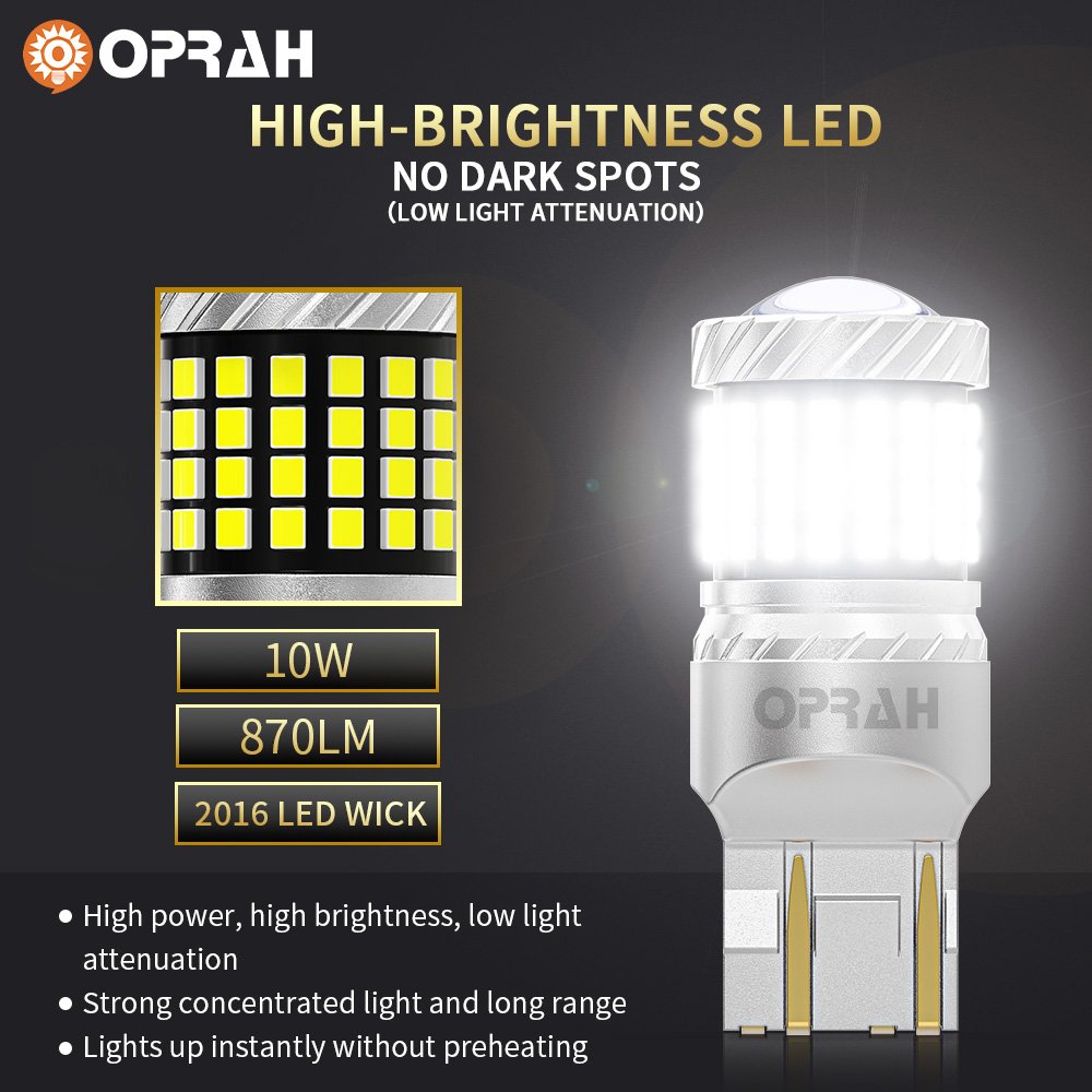 Oprah Upgraded 7440 7443 LED Bulb Red Tail Lights Brake Lights 2016 87smd T20 W21W 1156 1157 LED for Stop Brake Signal Lights
