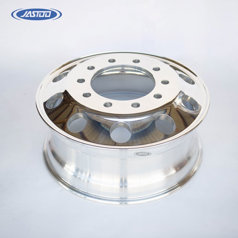 Full Polished Aluminum Wheels For Truck And Bus Size 22.5x8.25 Inch Wheel Center Hole 220 mm Polishing Both Sides