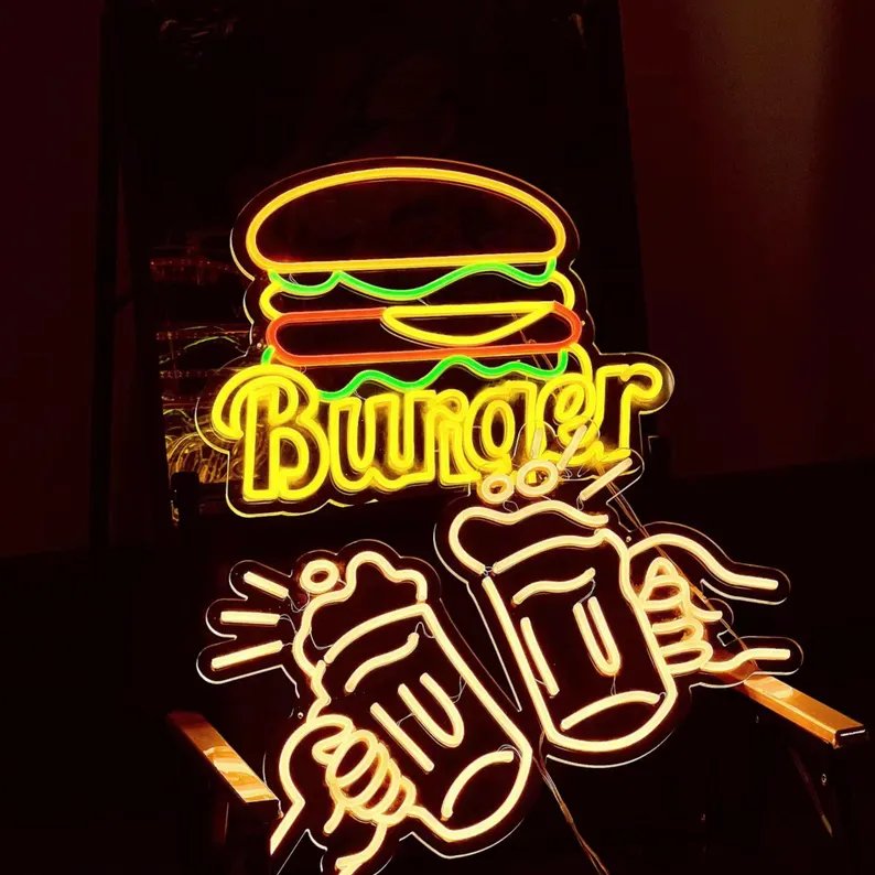 Neon Sign Custom Logo Advertising Equipment Neon Sign Led Lighted Letter Business Logo Illuminated Sign for Wall Decor