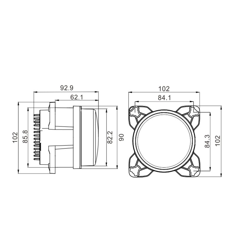 Agrolite Led Headlight Sealed Beam 35W Round Led Work Light for Tractor Truck Offroad Bus Led Driving Light