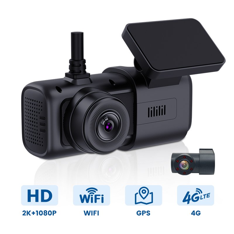 New 2024 4G Smart Dashcam 2K+1080P Advanced Driving Assistance Support Truck DMS Function Wifi+GPS
