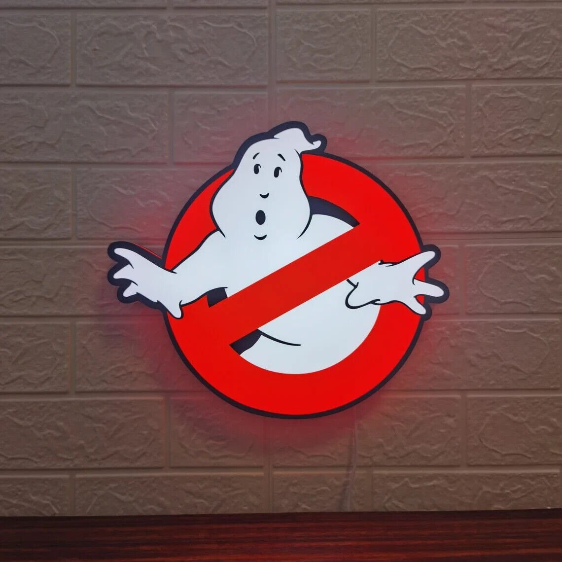 Ghostbusters Logo USB Powered Lightbox 4ft Wall-mounted Business Decor RGB Orange Light Dimming Control Neon Sign Letters