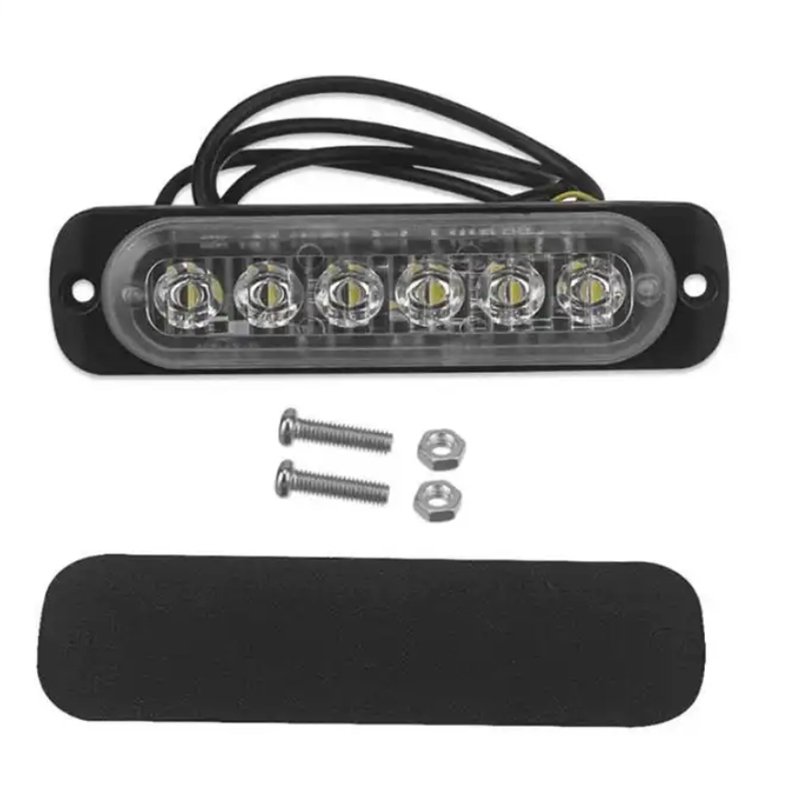 4LED Car Strobe Warning Light Truck Emergency Flash Strobe Light for Cars & Motorcycles 12-24V Voltage Side Warning Light
