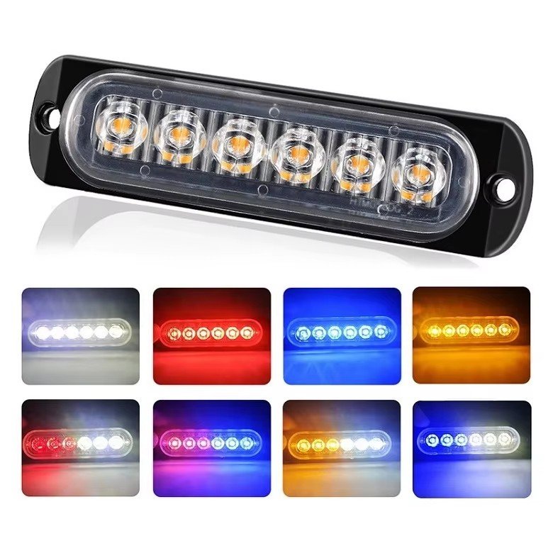 4LED Car Strobe Warning Light Truck Emergency Flash Strobe Light for Cars & Motorcycles 12-24V Voltage Side Warning Light
