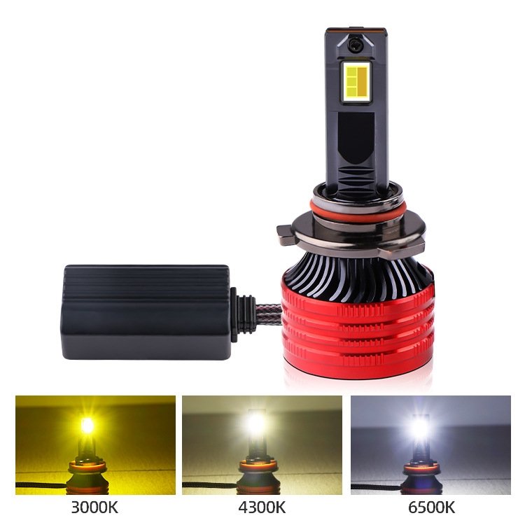 Tri Color Changing HB3 HB4 Car Headlight 9005 9006 150W 25000lm Auto Fog Light 4300K