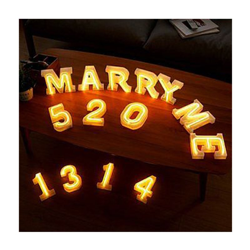 Wedding Led Sign Decoration 3D Letter MARRY ME & LOVE YOU Custom Sign Neon Board Sign 3D LOGO