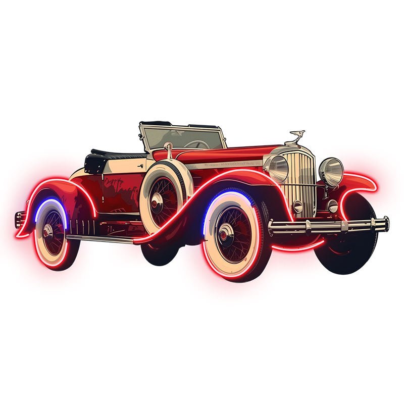 Creative Line Light Car Decoration Home & Shop Lighting Purple Double Door Super Car LED Neon Signs