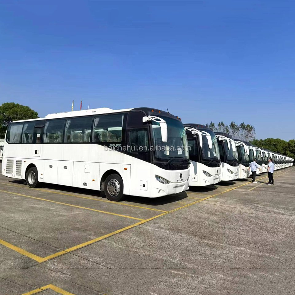 SunLong 10m 36seats SLK6102 RHD CNG Engine,Euro III,8.3L Engine Displacement Used Coach Bus