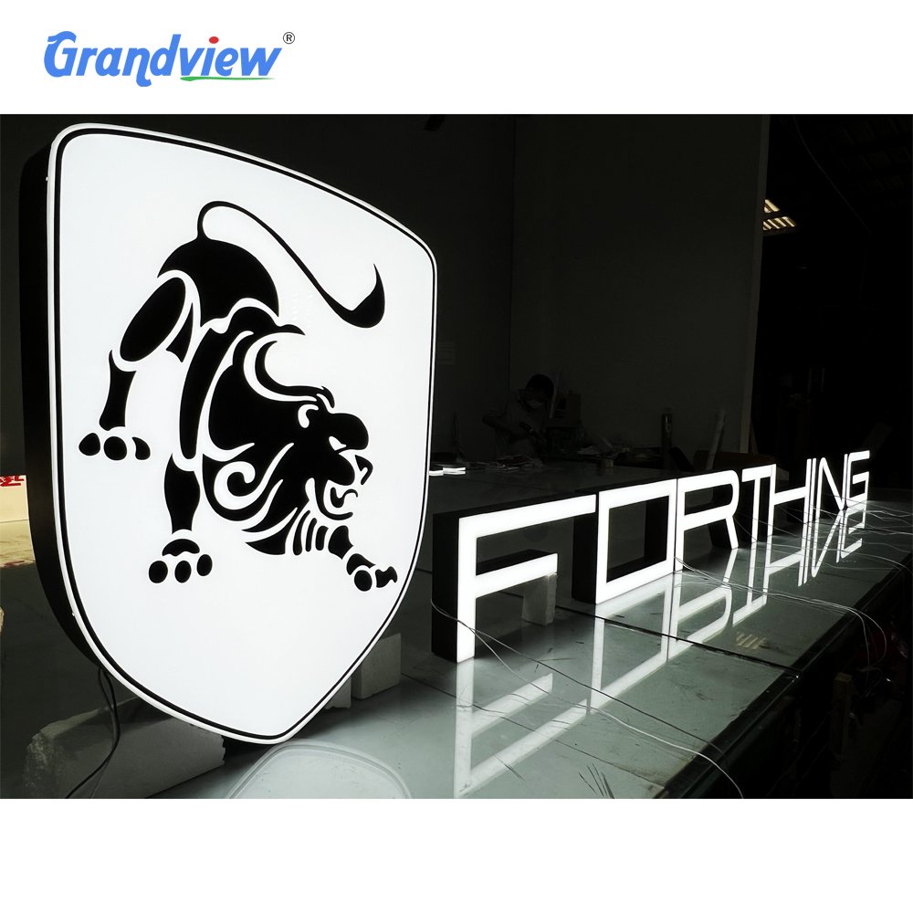 Commerical 3d Business Illuminated Metal Backlit Letters 3d Led Sign Custom Light up Letters Led Channel Letter Sign