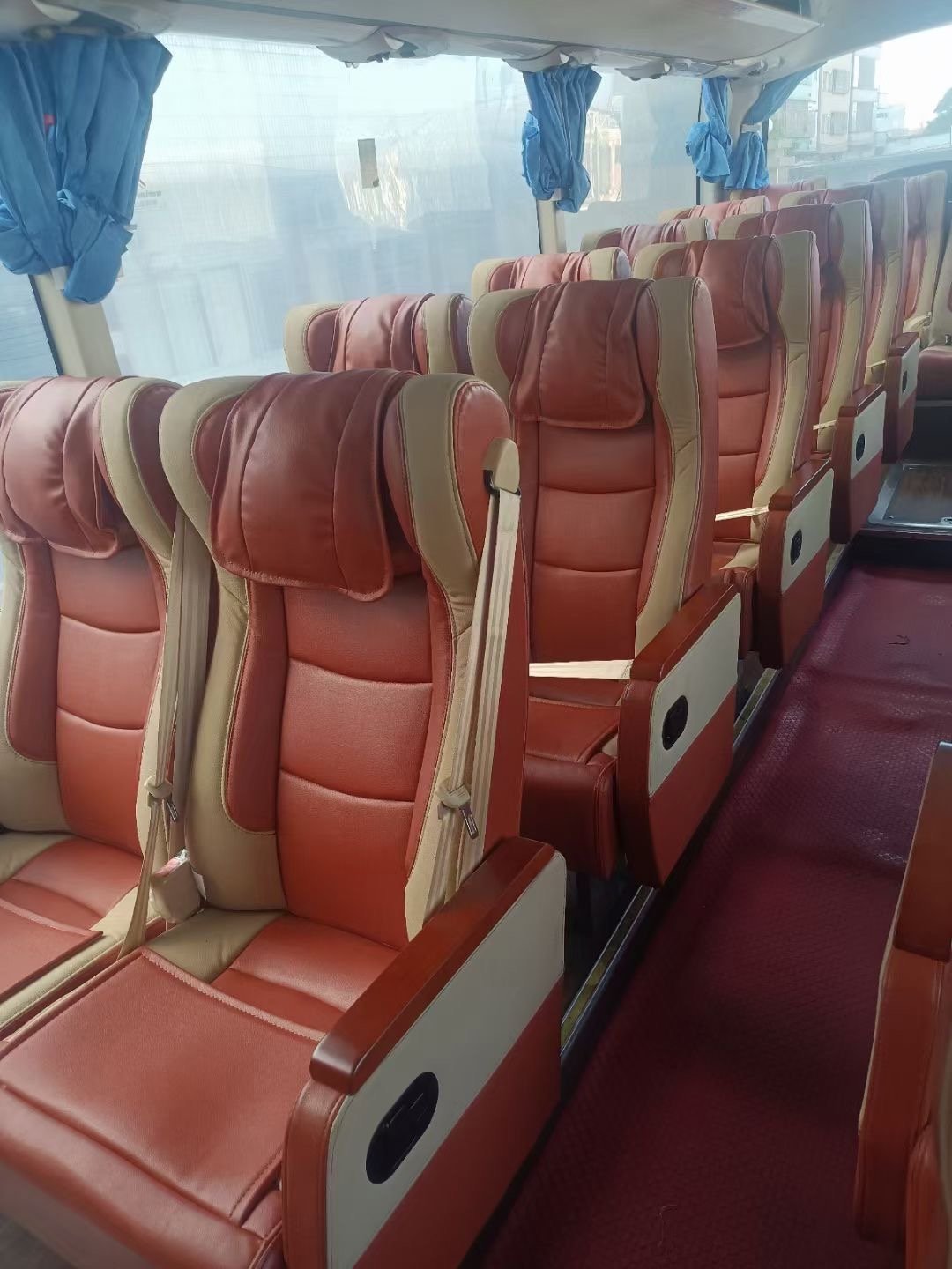 Supplier Luxury Double Bus Seat with Back Table and Belt coach Bus 65 Seats Passenger Car Rear Seat for Sale
