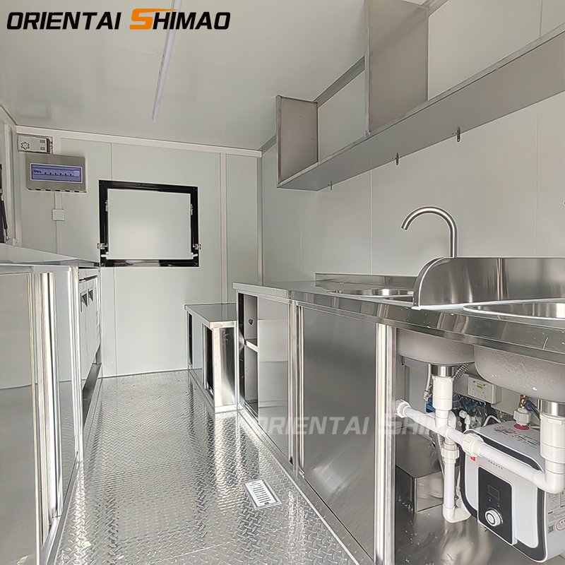 Oriental Shimao Mobile Restaurant Food Cart bar Trailer Mobile Food Van Food Truck with Full Kitchen Equipment