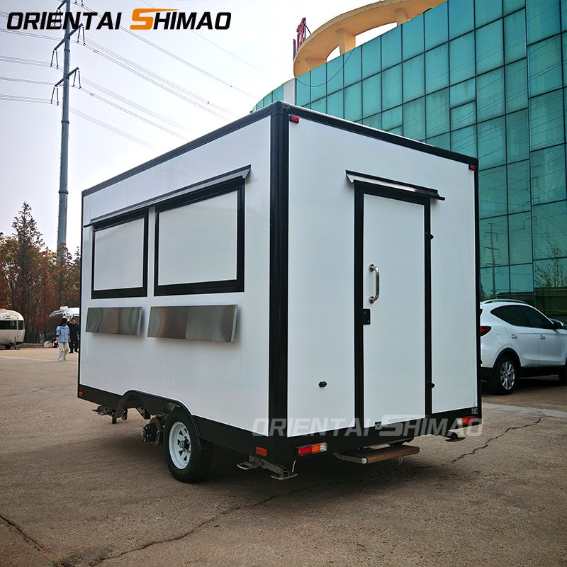 Oriental Shimao Mobile Restaurant Food Cart bar Trailer Mobile Food Van Food Truck with Full Kitchen Equipment