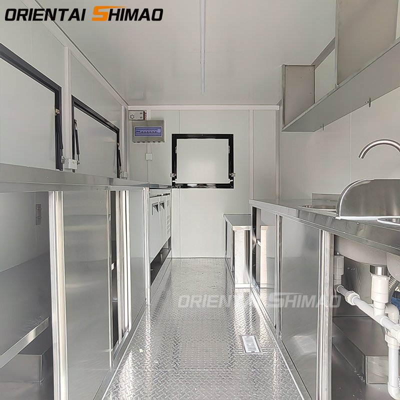 Oriental Shimao Mobile Restaurant Food Cart bar Trailer Mobile Food Van Food Truck with Full Kitchen Equipment