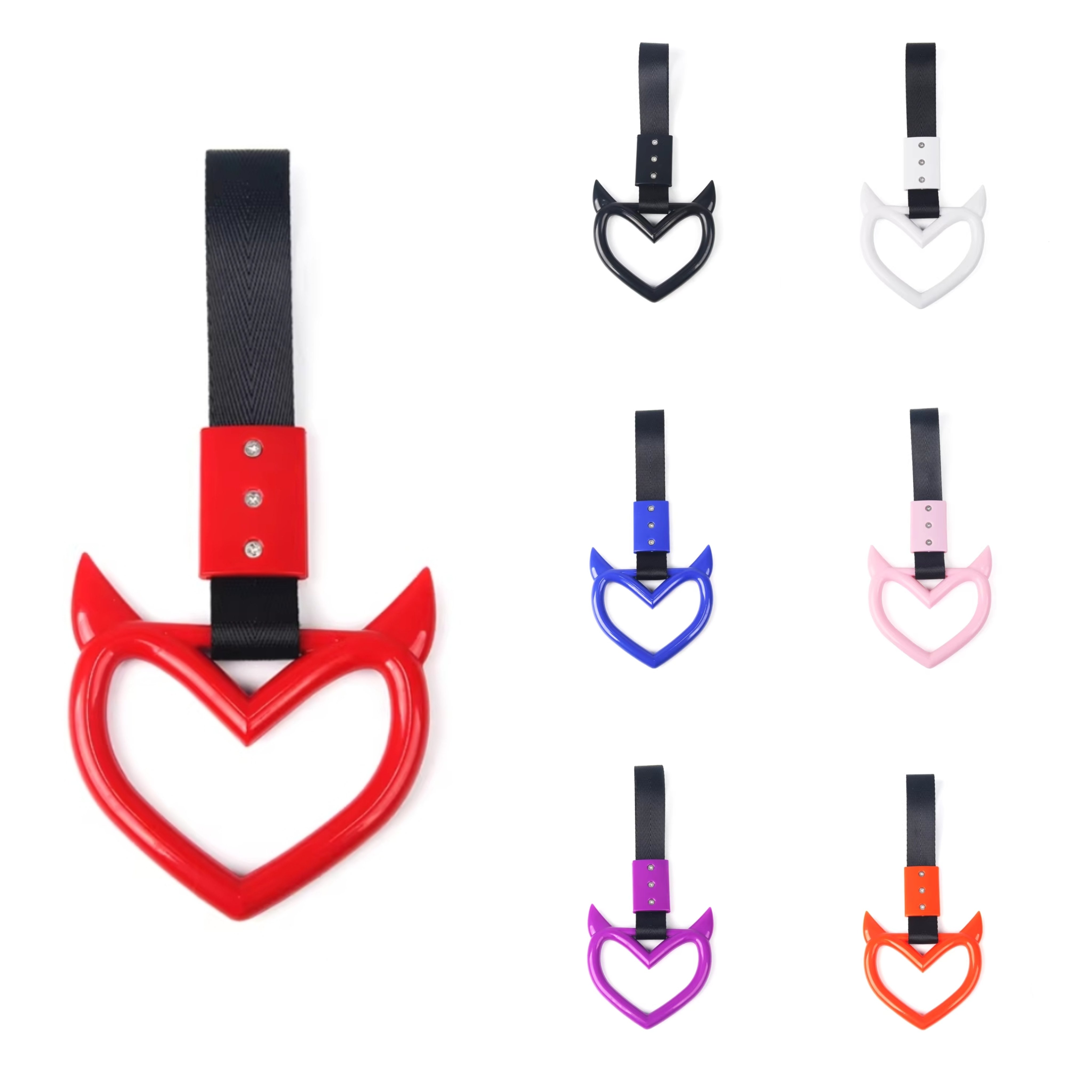 JDM Fox Style Tsurikawa Ring Handle Hand Strap Train Bus Handle Hand Strap Drift Charm Strap Drift Car Accessories