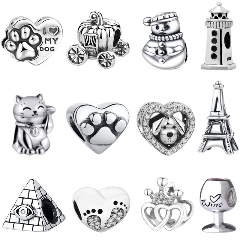 925 Sterling Silver Bracelet Accessories Wholesale Bracelet DIY Silver Jewelry Bracelet Pendant Beads