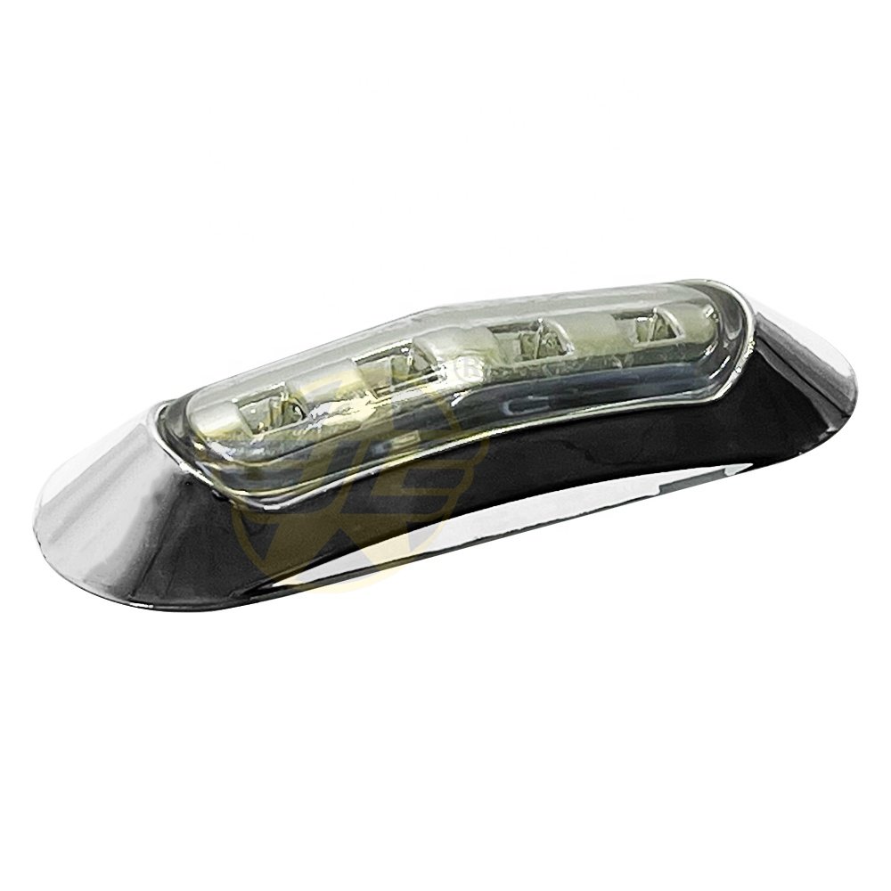 Factory High Quality Universal 12V 24V White Car Warning Signal Indicator Lamp LED Side Marker Light for Truck Trailer Tractor
