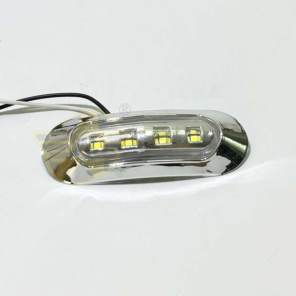 Factory High Quality Universal 12V 24V White Car Warning Signal Indicator Lamp LED Side Marker Light for Truck Trailer Tractor