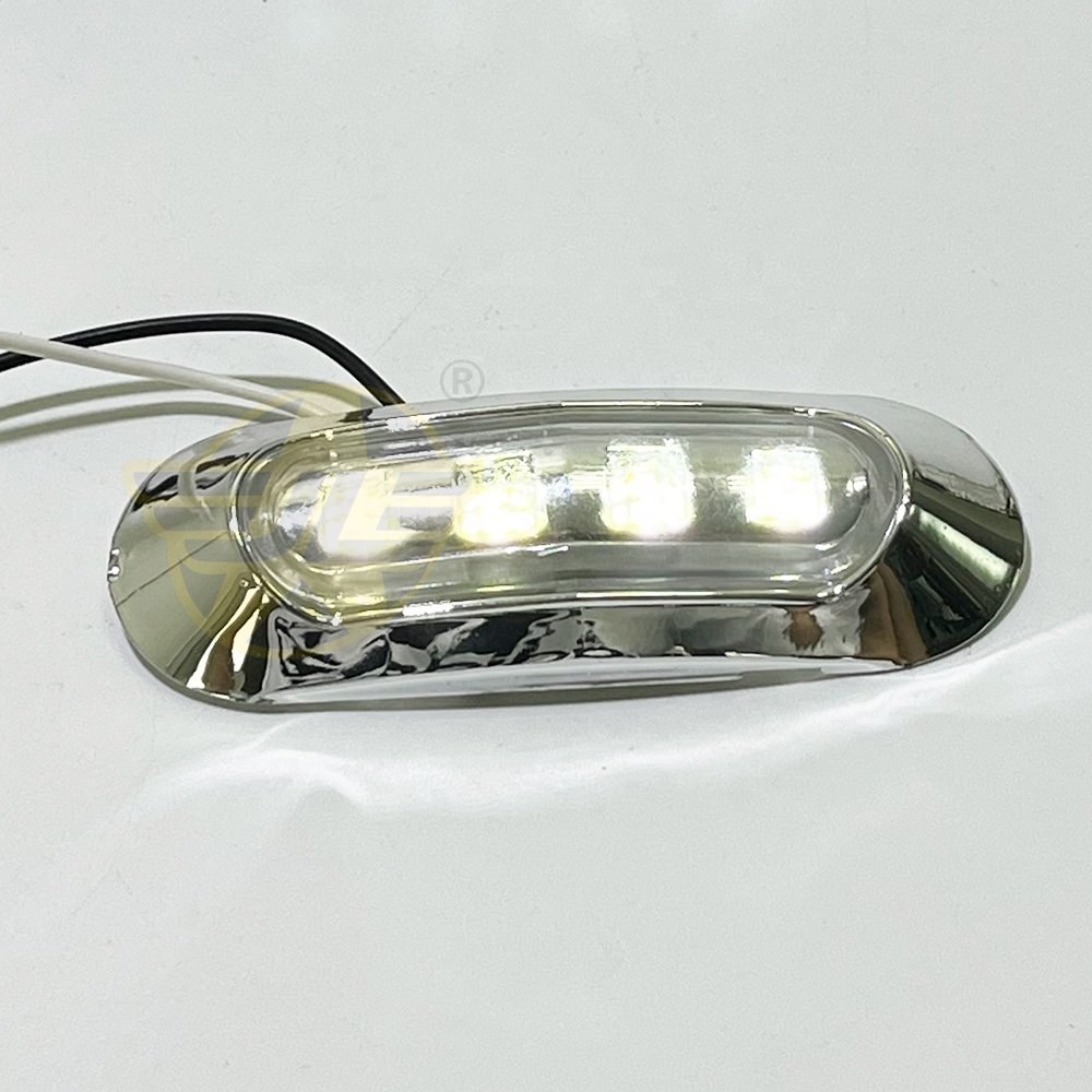 Factory High Quality Universal 12V 24V White Car Warning Signal Indicator Lamp LED Side Marker Light for Truck Trailer Tractor