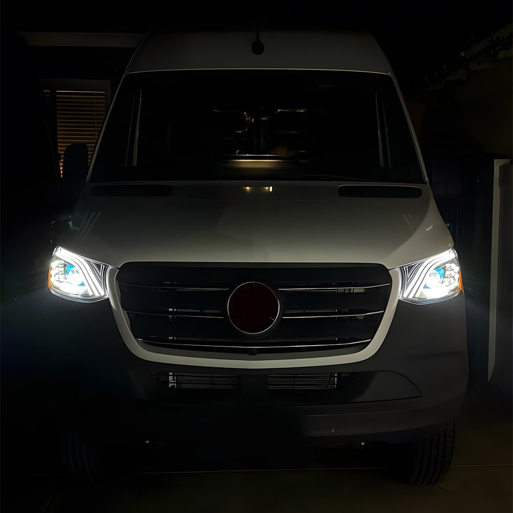 Car Lights for Sprinter 2018-2023 W907 LED Auto Headlight Assembly Upgrade Maybach Dynamic Meteor Shower Design Accessories