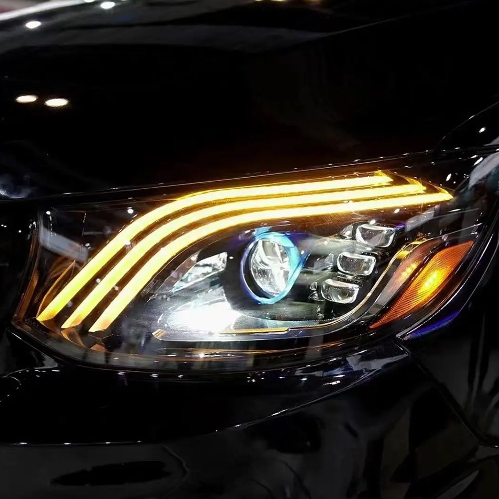 Car Lights for Sprinter 2018-2023 W907 LED Auto Headlight Assembly Upgrade Maybach Dynamic Meteor Shower Design Accessories