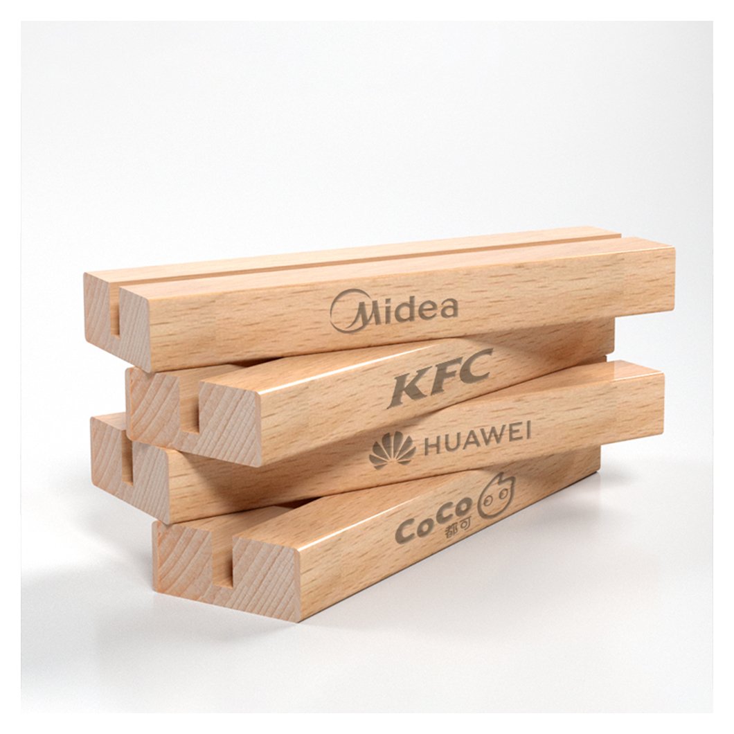 Hot Sale A4 A5 A6 Acrylic Display Sign With Wood Base Vertical Horizontal Blank Acrylic Stand Holder for Store Office
