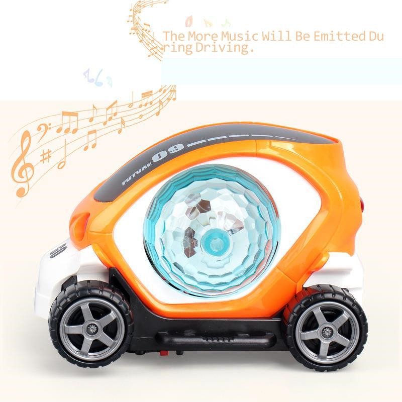 3D Music and Light Toy Car Electric Universal Rotating Colorful Music Car
