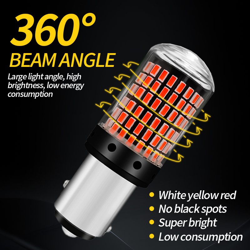 1156 BA15S P21W BAU15S PY21W 7440 W21W P21/5W 1157 BAY15D 7443 Led 144smd CanBus Lamp Reverse Turn Signal Light LED Brake Lamp