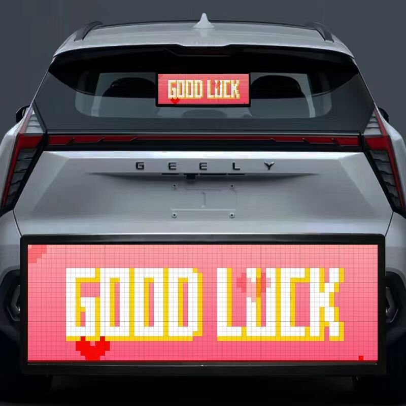 Led Matrix Panel Car Sign Pixel Screen for Car Rear Window Interactive Animation Panel Potential for Taxi School Bus Ambulance