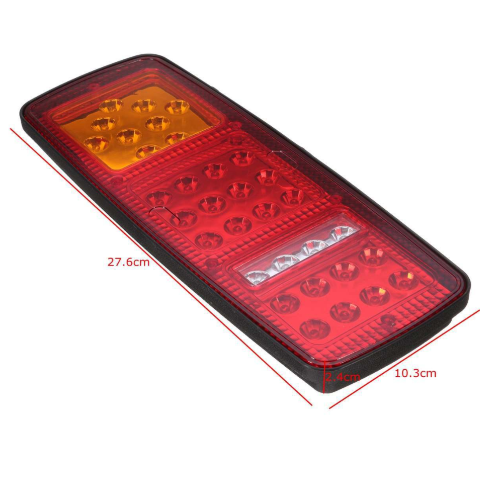 24V 12V 33 LEDs Car Trailer Truck Tail Light Rear Taillight Stop Brake Lights Turn Signal Indicator Lamp for Bus Van Caravan
