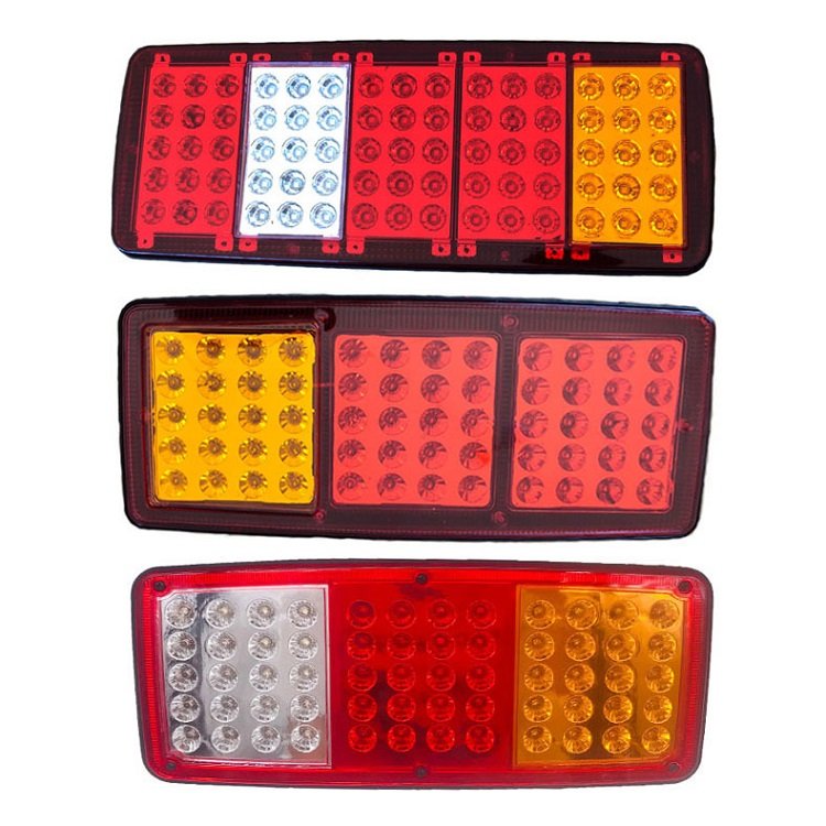 24V 12V 33 LEDs Car Trailer Truck Tail Light Rear Taillight Stop Brake Lights Turn Signal Indicator Lamp for Bus Van Caravan