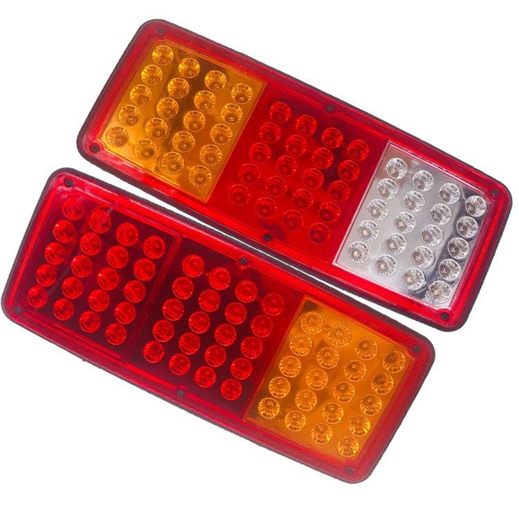 24V 12V 33 LEDs Car Trailer Truck Tail Light Rear Taillight Stop Brake Lights Turn Signal Indicator Lamp for Bus Van Caravan