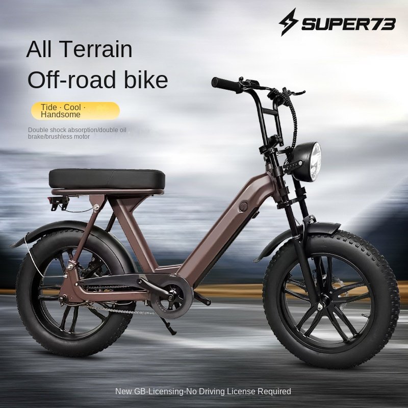 M8 All Terrain Off-Road Electric Bicycle Aluminum Alloy Adult Retro Daily Shuttle Bus Mountain Off-Road Power Car