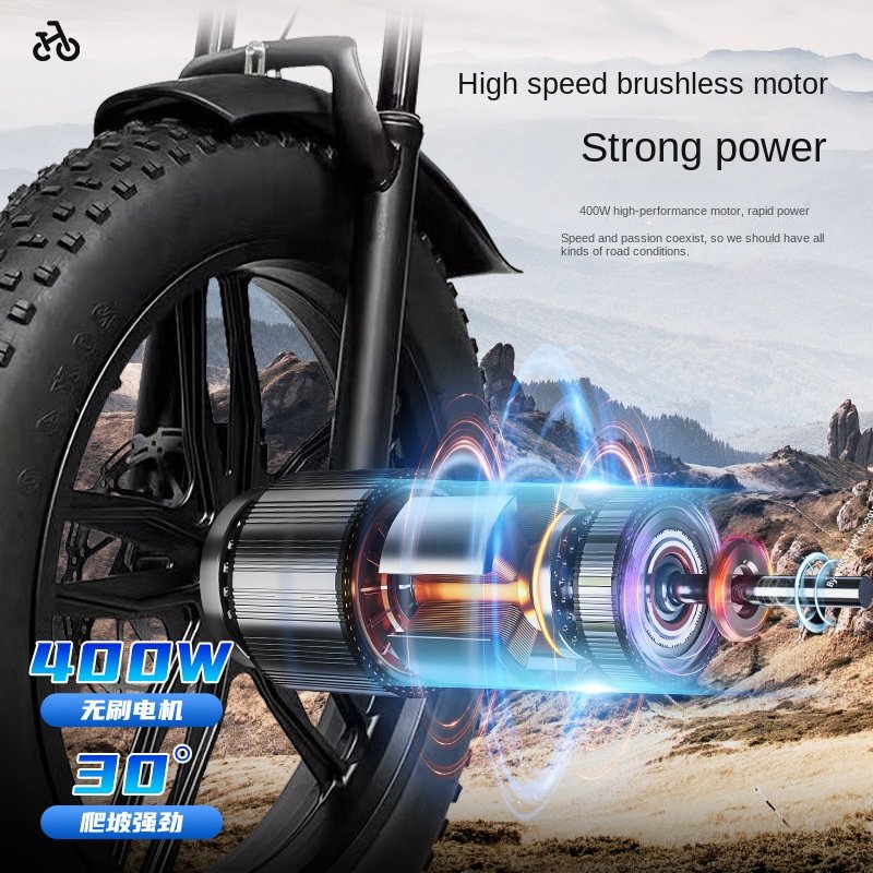 M8 All Terrain Off-Road Electric Bicycle Aluminum Alloy Adult Retro Daily Shuttle Bus Mountain Off-Road Power Car