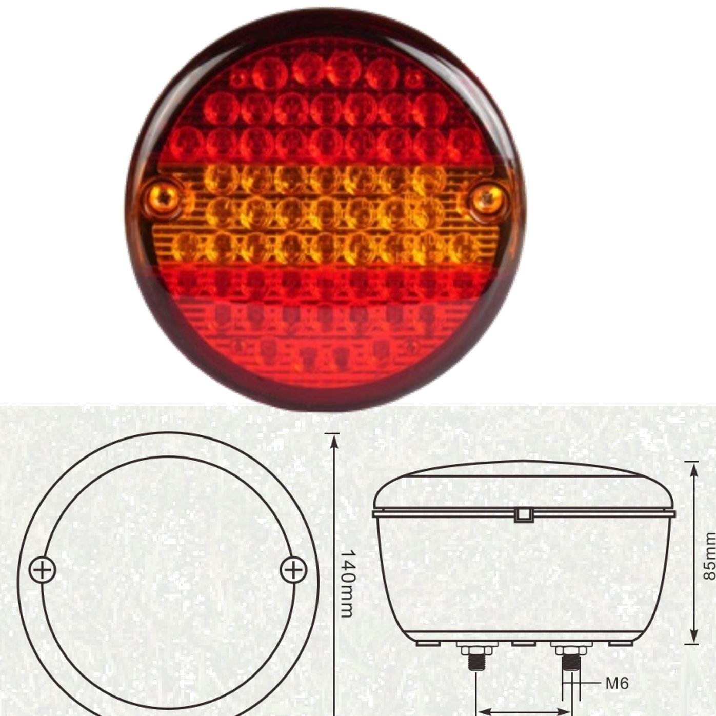 Round Hamburger Truck Tail Direction Indicator 12v Emergency Reversing Rear Light 24V Strobe Bus Tractor Indicator Brake Lights