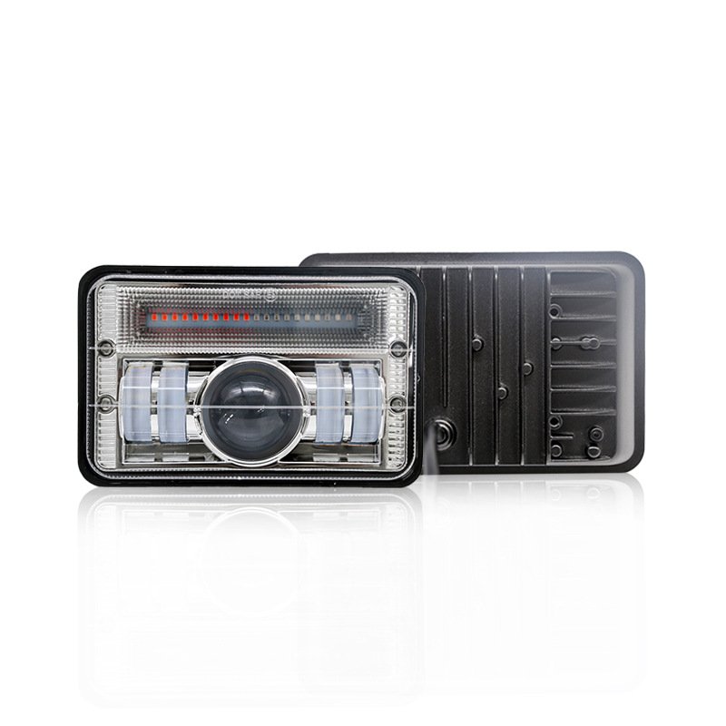 5 Inch Wrangler Square 4x 6 LED Headlight Off-Road Vehicle Highlight Spotlight Modified Car Light Accessory for Cars
