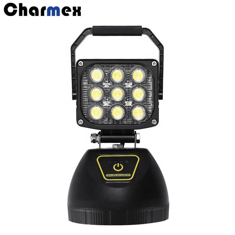 New 27w Dimmable White Blue Red Portable Foldable Rechargeable Led Flood Work Lights Jump Starter Accessory Work Light